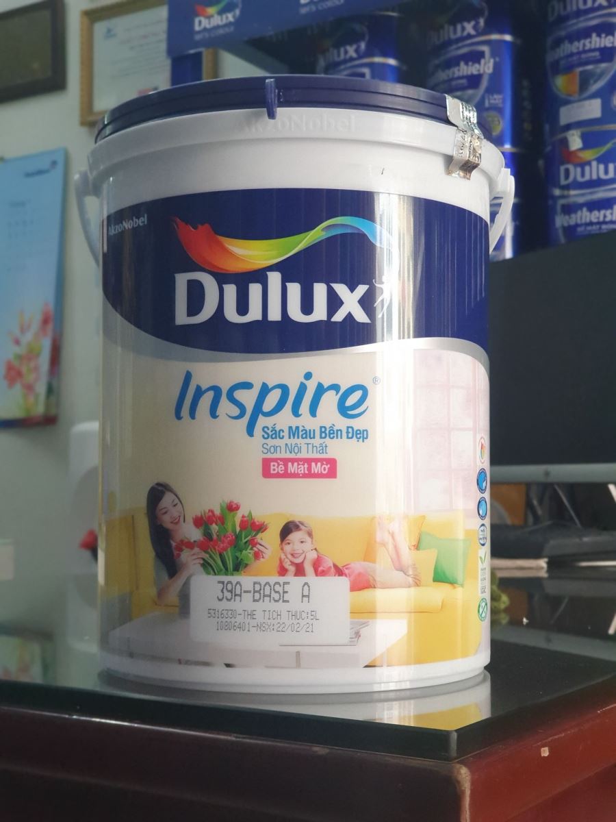 Dulux Inspire Nội Thất Sắc Màu Bền Đẹp Bề Mặt Mờ 5l